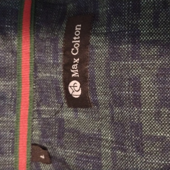 FW22 Max Colton James Shirt in Navy/Green Size L - Picture 10 of 12